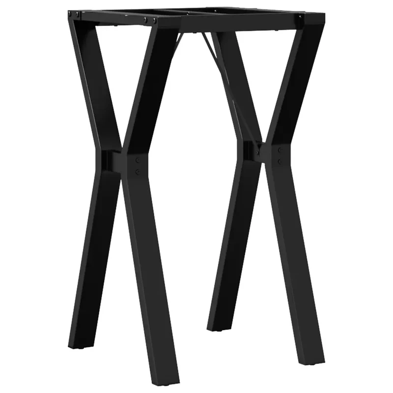 Pieds de table à manger cadre en Y 40 x 40 x 73 cm stables et robustes style industriel en acier noir 02_0047254