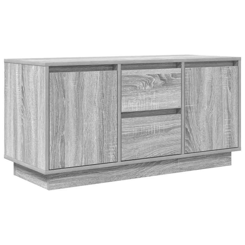 Meuble TV avec lumières LED rangement moderne 100 x 41 x 50 cm ambiance agréable en bois d'ingénierie sonoma gris 02_0051622