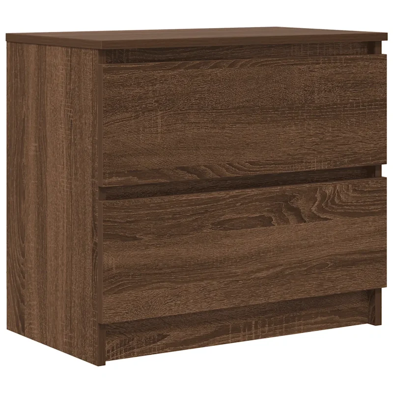 Meuble TV pratique avec rangement 60 x 35 x 54 cm style moderne salon en bois d'ingénierie marron 02_0051732