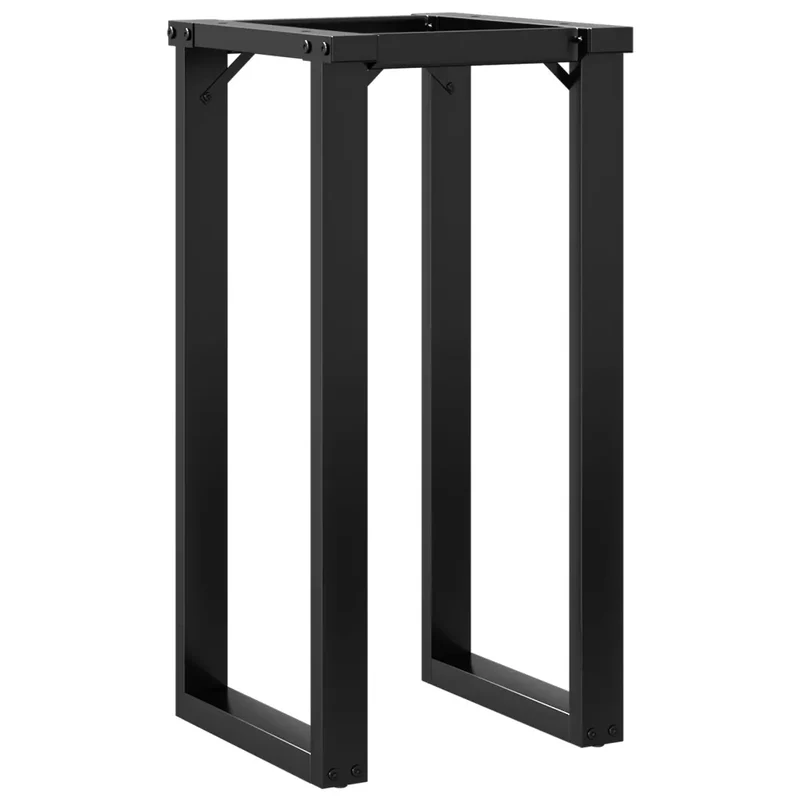 Lot de 2 pieds de table à manger cadre en O 40 x 40 x 73 cm stables robustes design industriel en acier noir 02_0047222