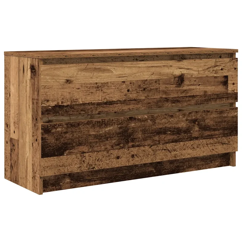 Meuble TV avec rangement moderne pour salon ou chambre 100 x 35 x 54 cm en bois d'ingénierie vieux bois 02_0051759