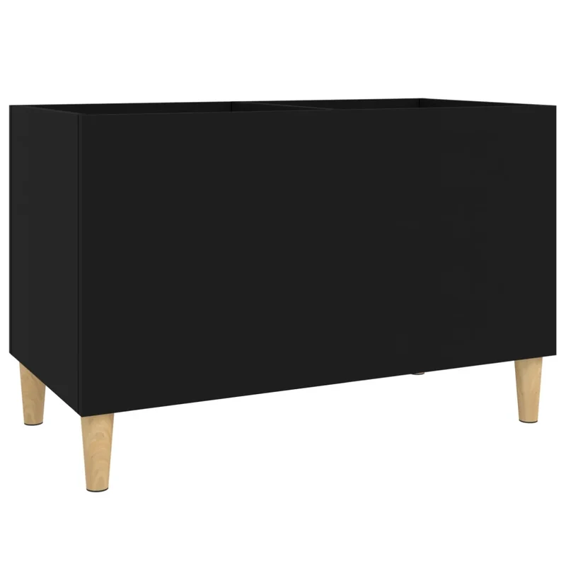 Armoire à disques pratique spacieuse 74,5 x 38 x 48 cm en bois d'ingénierie noir 02_0049203