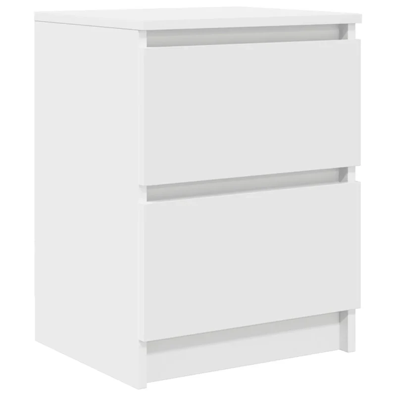Meuble TV pratique moderne rangement 40 x 35 x 54 cm en bois d'ingénierie blanc 02_0051717