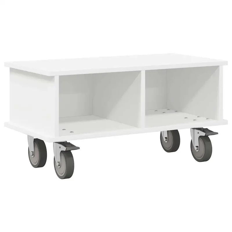 Meuble TV rectangulaire pratique et élégant 68,5 x 35 x 35 cm en bois d'ingénierie blanc 02_0054739