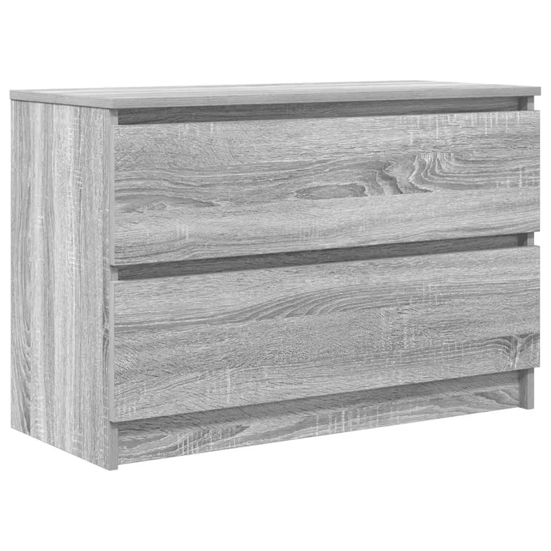Meuble TV avec grand espace de rangement 80 x 35 x 54 cm pratique moderne en bois d'ingénierie gris 02_0051739