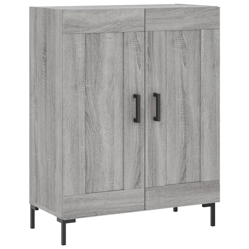 Buffet bahut commode armoire meuble de rangement organisateur cuisine salle de séjour salon sonoma 69,5 x 34 x 90 cm bois d'ingénierie gris 02_0036438