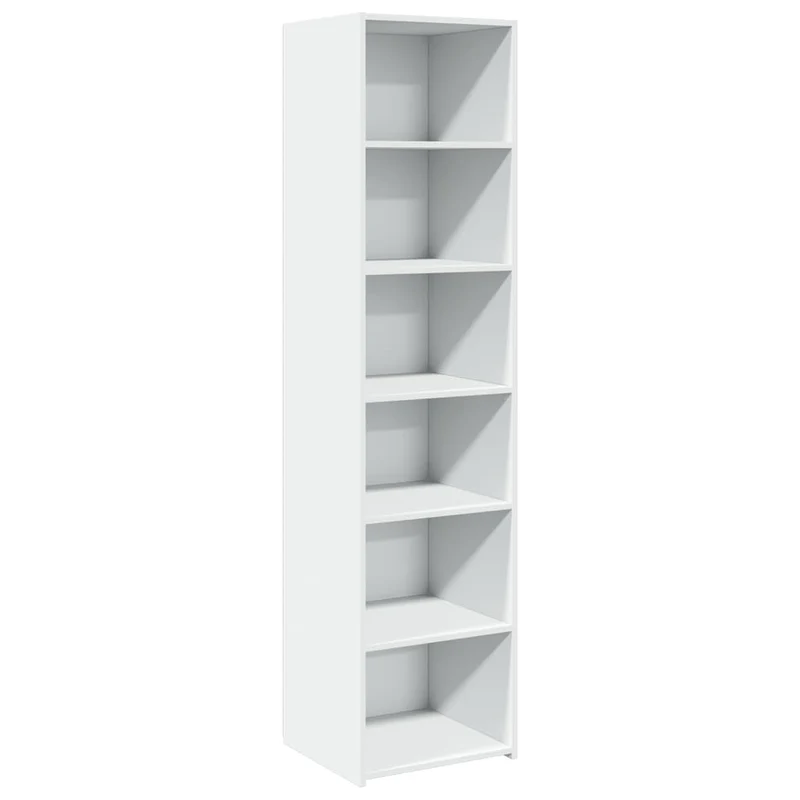 Buffet bahut commode armoire meuble de rangement organisateur cuisine salle de séjour salon haut 45 x 41 x 185 cm bois d'ingénierie blanc 02_0032454