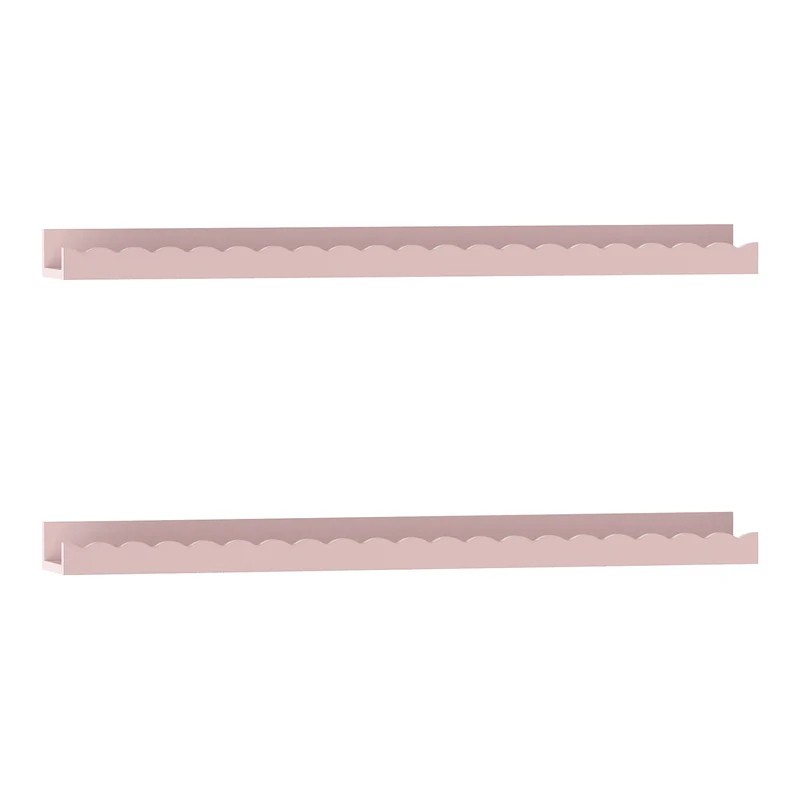 Set de 2 étagères murales pour enfants 60 x 10 x 5 cm rose 03_0010613