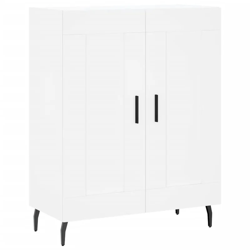 Buffet bahut commode armoire meuble de rangement organisateur cuisine salle de séjour salon 69,5 x 34 x 90 cm bois d'ingénierie blanc 02_0030462