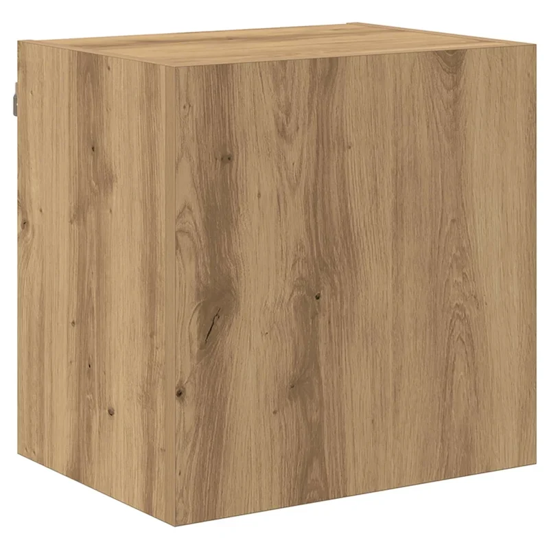 Meuble TV mural moderne rangement 40,5 x 30 x 40 cm design épuré en bois d'ingénierie chêne artisanal 02_0052797