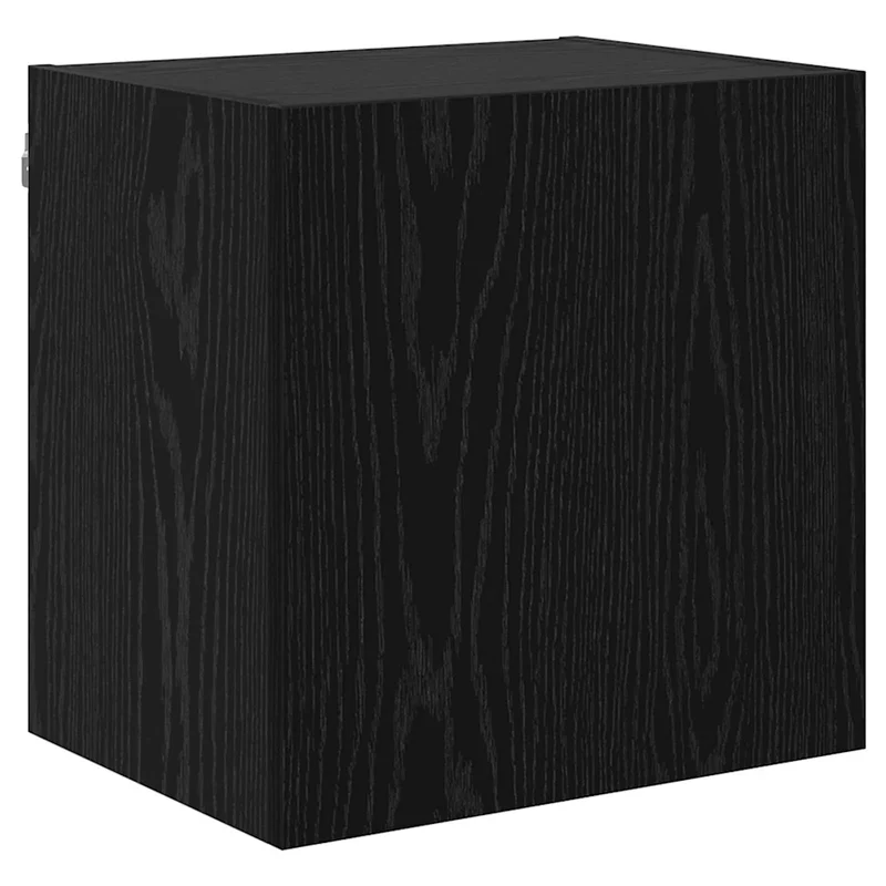 Meuble TV mural design moderne épuré rangement fonctionnel 40,5 x 30 x 40 cm en bois d'ingénierie noir 02_0052799