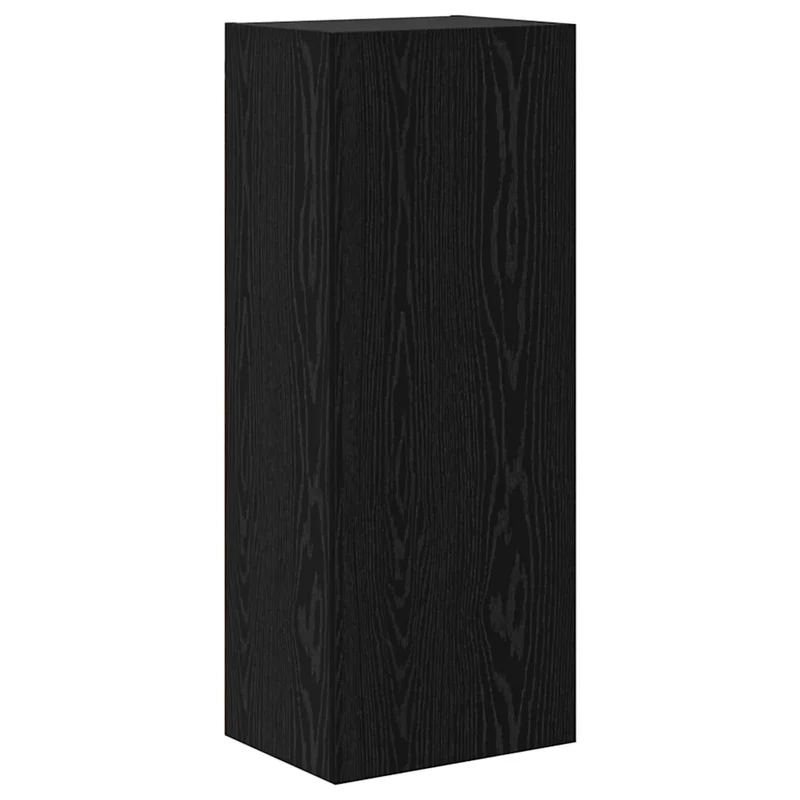 Meuble TV mural design moderne rangement multifonction 40,5 x 30 x 102 cm en bois d'ingénierie noir 02_0052803