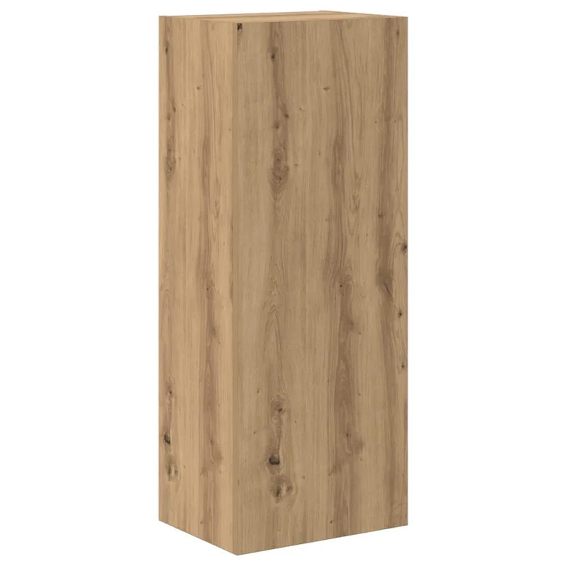 Meuble TV mural rectangulaire moderne rangement multifonction 40,5 x 30 x 102 cm en bois d'ingénierie chêne artisanal 02_0052802