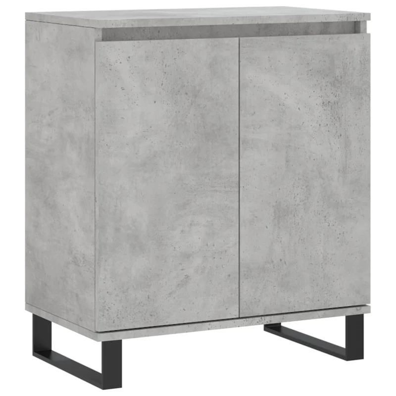 Buffet bahut commode armoire meuble de rangement organisateur cuisine salle de séjour salon 60 x 35 x 70 cm bois d'ingénierie gris 02_0031971