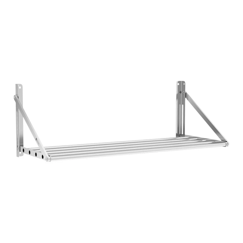 Étagère murale pliable professionnel à barreaux 100 x 45 cm 40 kg acier inoxydable 14_0001565