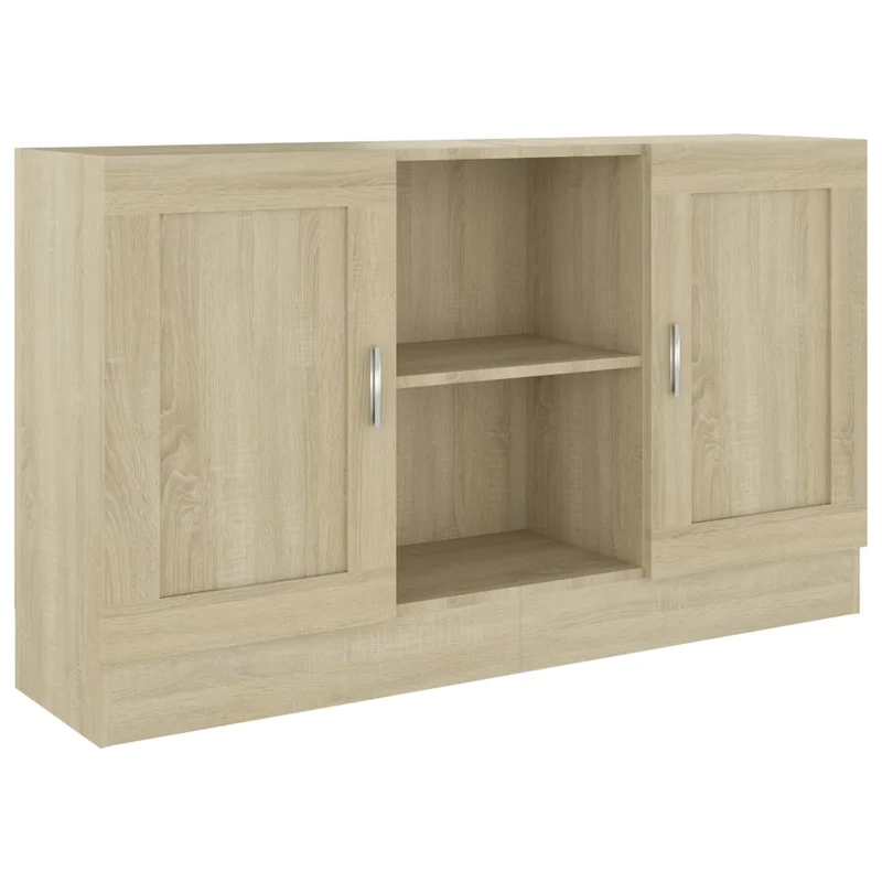 Buffet bahut commode armoire meuble de rangement organisateur cuisine salle de séjour salon sonoma 120 x 30,5 x 70 cm bois d'ingénierie marron 02_0031491