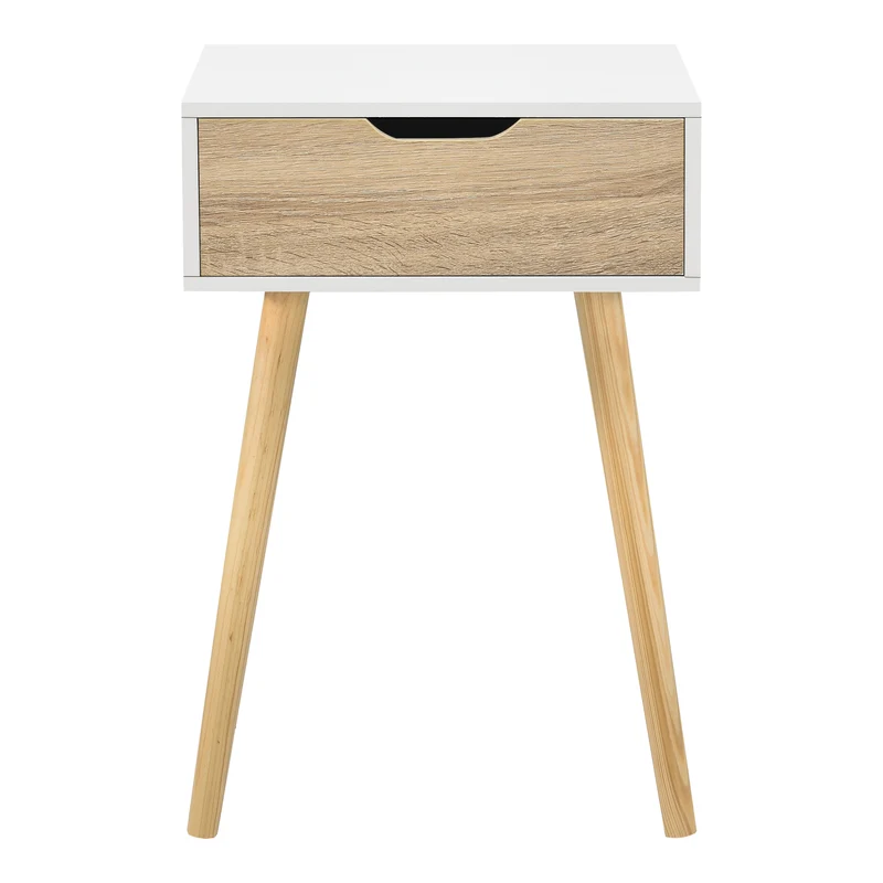 Table basse pour salon meuble avec tiroir PVC 60 cm blanc 03_0006162