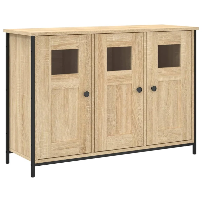 Buffet bahut commode armoire meuble de rangement organisateur cuisine salle de séjour salon sonoma 100 x 35 x 70 cm bois d'ingénierie marron 02_0031459