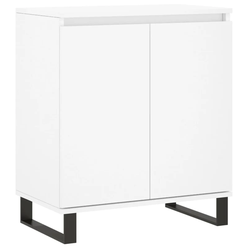Buffet bahut commode armoire meuble de rangement organisateur cuisine salle de séjour salon 60 x 35 x 70 cm bois d'ingénierie blanc 02_0030371