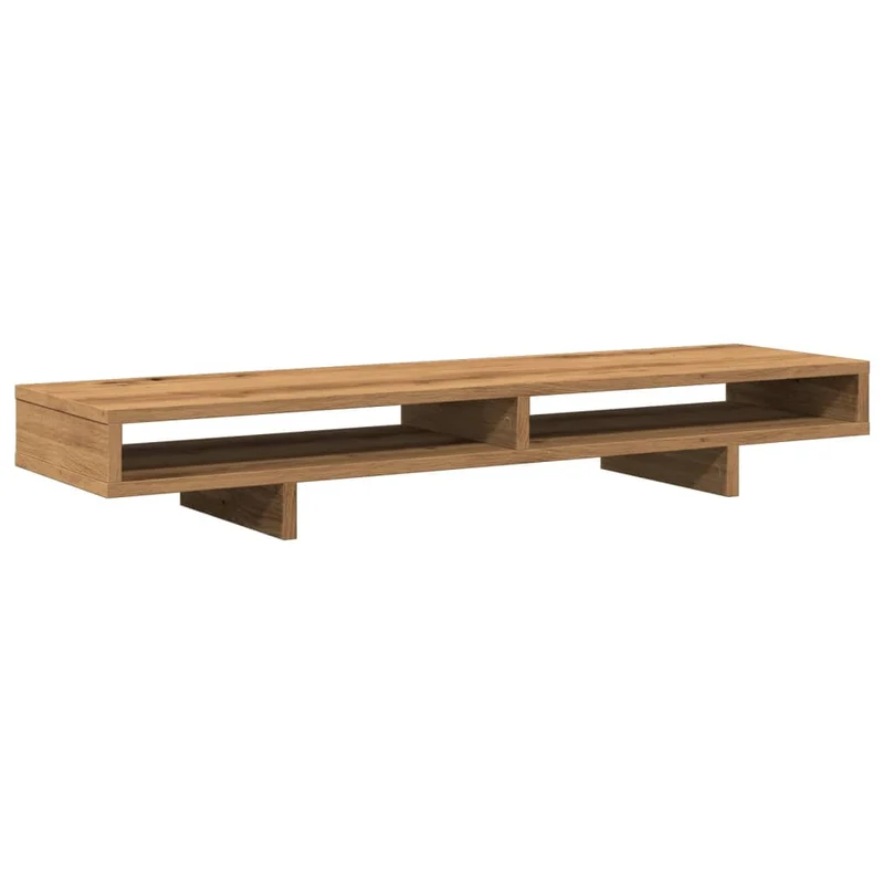 Support de moniteur table meuble bureau artisanal 100 x 27 x 15 cm bois ingénierie marron 02_0044911