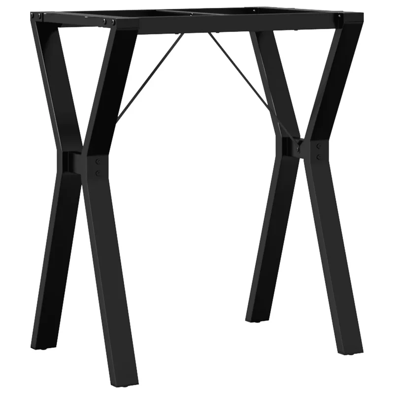 Pieds de table à manger cadre en Y 60 x 40 x 73 cm robustes et stables style industriel en acier noir 02_0047257