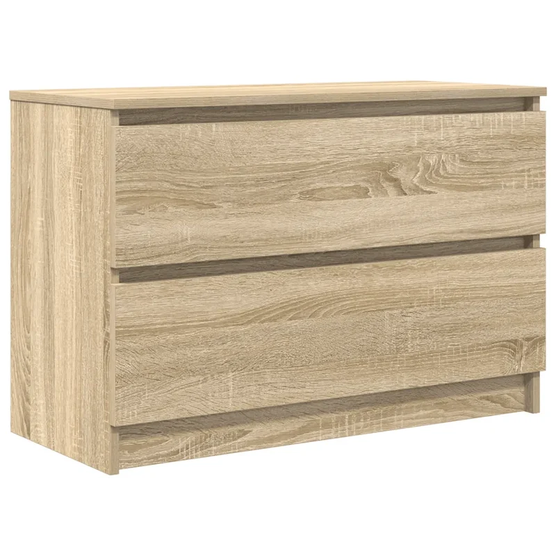 Meuble TV avec espace de rangement 80 x 35 x 54 cm finition mate moderne en bois d'ingénierie chêne sonoma 02_0051736