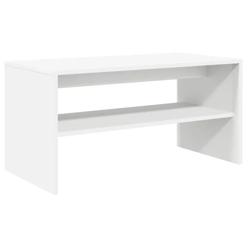 Meuble TV design moderne fonctionnel table basse 60 x 40 x 40 cm en bois d'ingénierie blanc 02_0051219