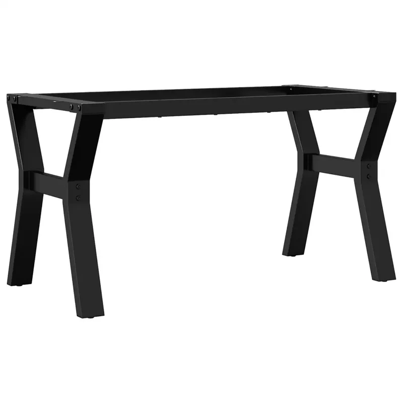 Pieds de table basse cadre en Y 80 x 40 x 43 cm robustes stables style industriel en acier noir 02_0047251
