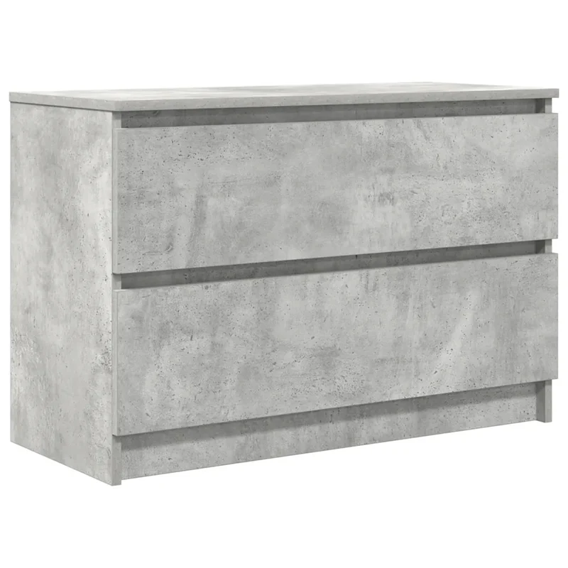Meuble TV moderne avec grand espace de rangement salon 80 x 35 x 54 cm en bois d'ingénierie gris béton 02_0051737