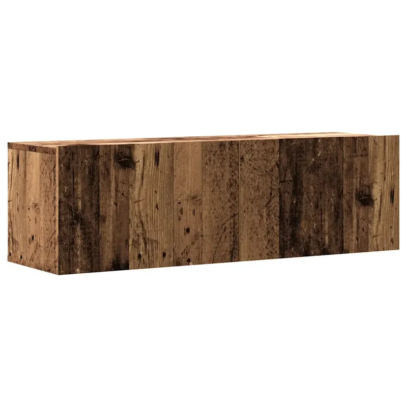 Meuble TV mural pratique moderne rangement espace réduit 100 x 30 x 30 cm en bois d'ingénierie vieux bois 02_0050712