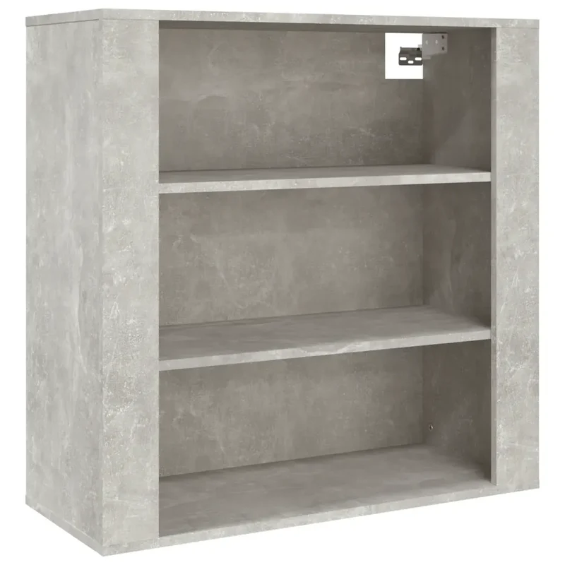 Armoire murale en bois d'ingénierie gris béton 80 x 33 x 80 cm rangement polyvalent design pratique 02_0048284