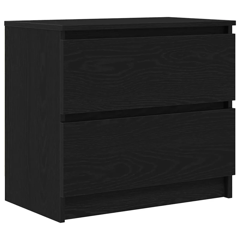 Meuble TV avec rangement pratique 60 x 35 x 54 cm style moderne salon chambre en bois d'ingénierie noir 02_0051727