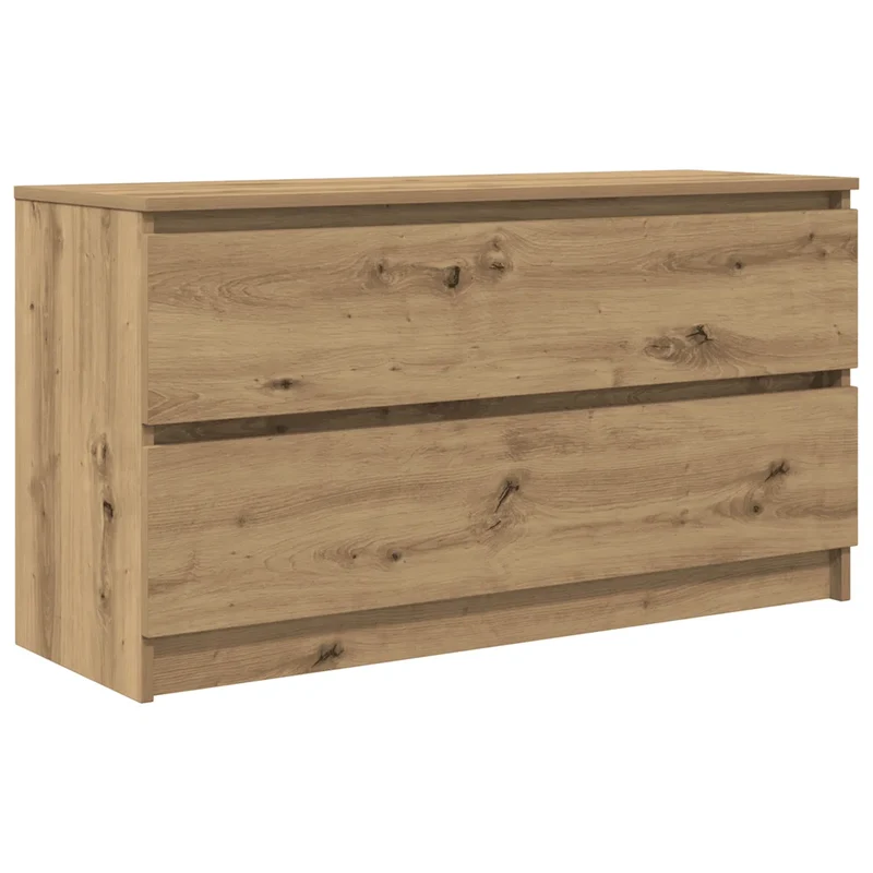 Meuble TV avec rangement 100 x 35 x 54 cm espace optimisé moderne salon en bois d'ingénierie chêne artisanal 02_0051760