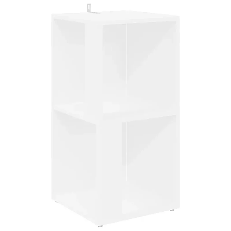 Armoire d'angle rustique élégante salon 33 x 33 x 67 cm en bois d'ingénierie blanc 02_0047965