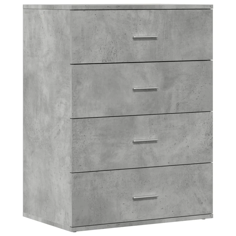Buffet bahut commode armoire meuble de rangement organisateur cuisine salle de séjour salon 60 x 39 x 80 cm bois d'ingénierie gris 02_0031993