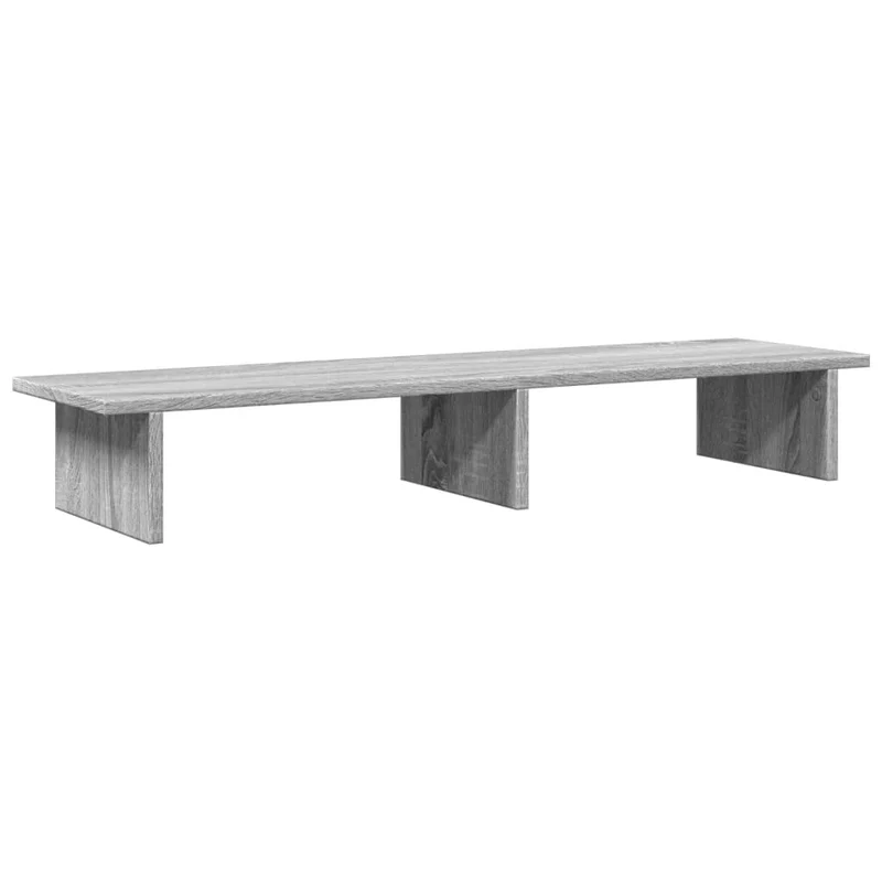 Support de moniteur table meuble bureau sonoma 100 x 27 x 15 cm bois d'ingénierie gris 02_0044980