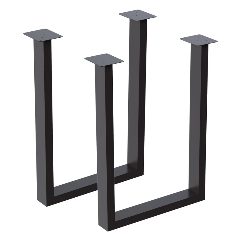 Set de 2 pieds de table rectangulaires en acier 40 x 28 cm 03_0008081
