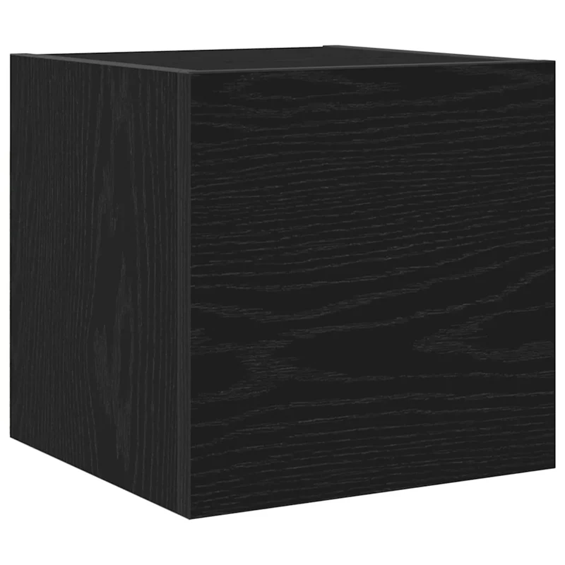 Meuble TV moderne avec rangement stylé 30,5 x 30 x 30 cm en bois d'ingénierie noir 02_0051894