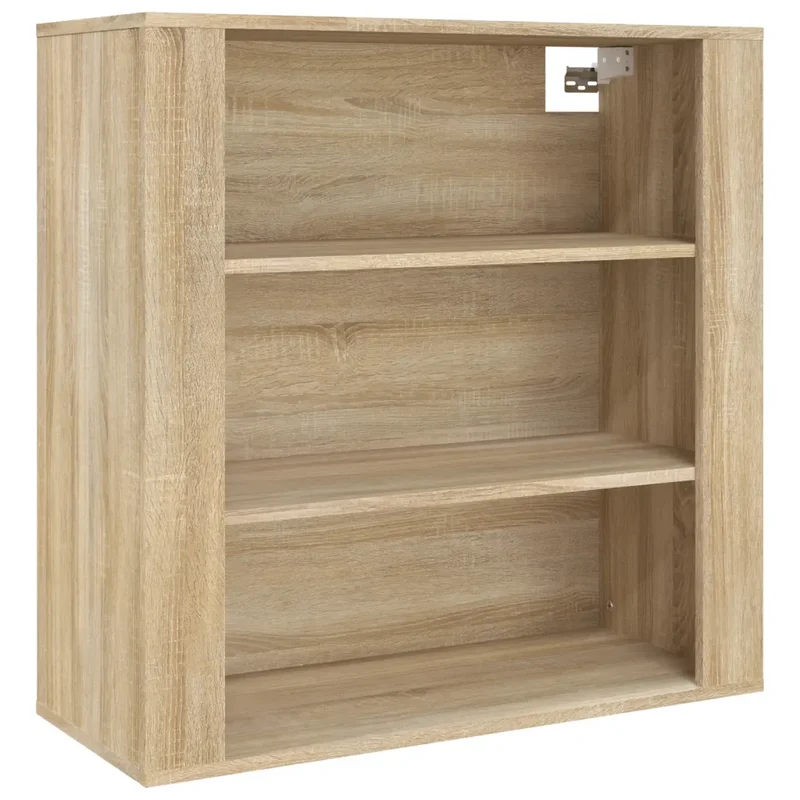 Armoire murale pratique bois d'ingénierie 80 x 33 x 80 cm design mural rangement élégant en bois chêne sonoma 02_0048283