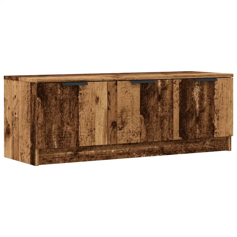 Meuble TV moderne avec grand espace de rangement 102 x 35 x 36 cm en bois d'ingénierie vieux bois 02_0050984