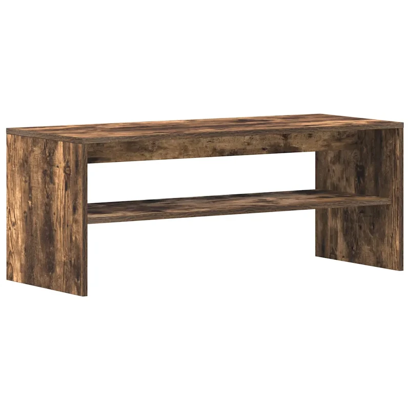 Meuble TV avec espace de rangement pratique salon 100 x 40 x 40 cm en bois d'ingénierie chêne fumé 02_0051241
