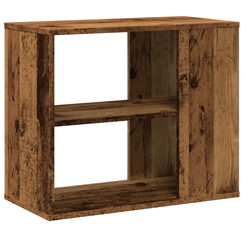 Armoire latérale pratique rangement moderne 60 x 30 x 50 cm en bois d'ingénierie vieux bois 02_0050890