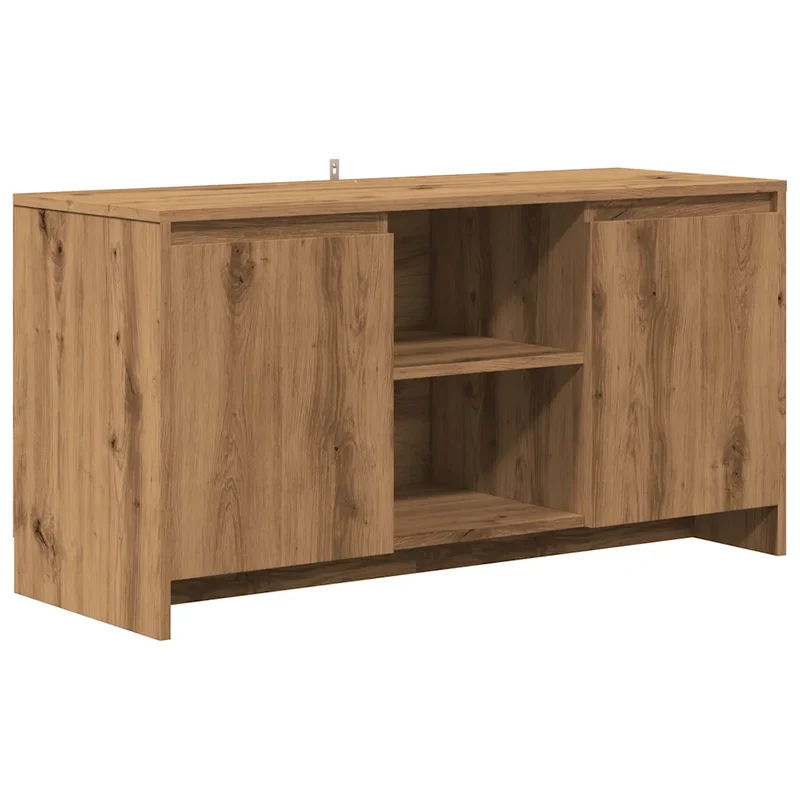 Meuble TV design pratique avec grand espace de rangement 102 x 37 x 52 cm en bois d'ingénierie chêne artisanal 02_0050939