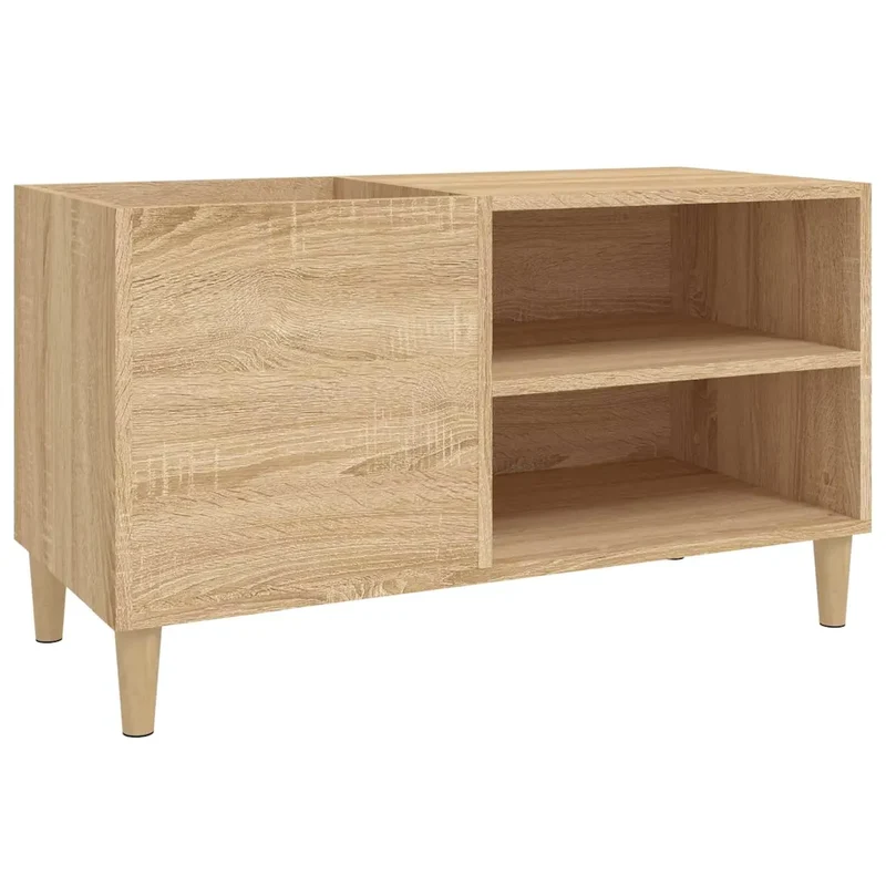 Armoire à disques pratique et classique 84,5 x 38 x 48 cm en bois d'ingénierie chêne sonoma 02_0049197