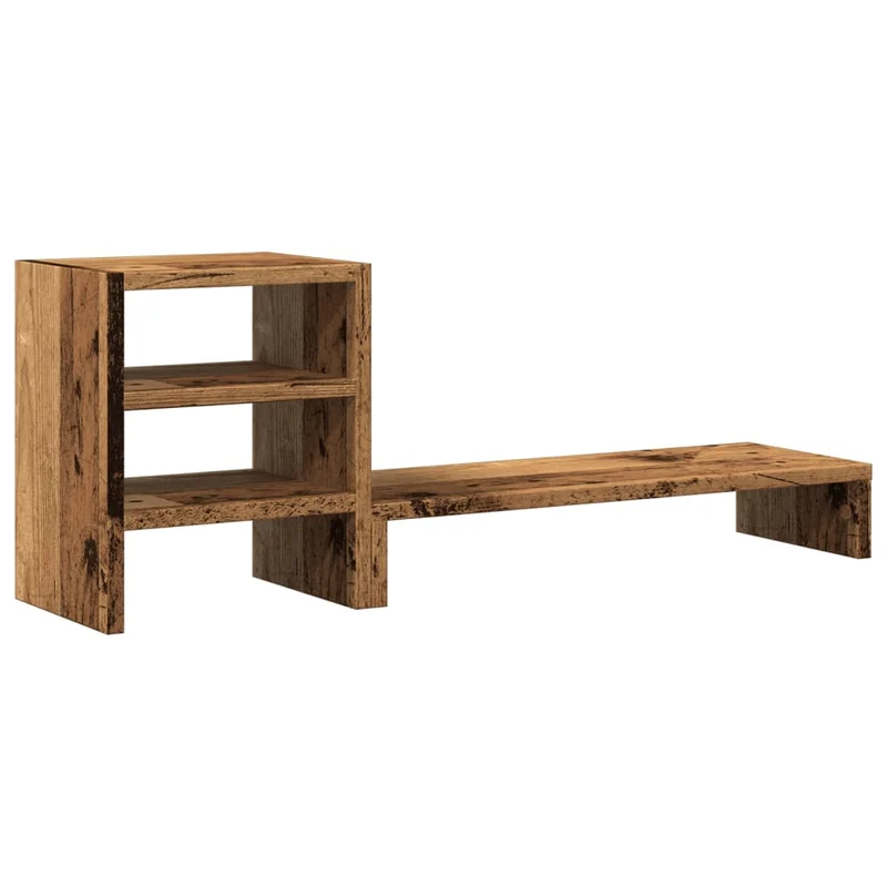 Support de moniteur table meuble bureau et organisateur de bureau bois d'ingénierie marron 02_0044952