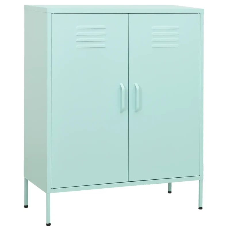 Armoire de rangement moderne design pratique 80 x 35 x 101,5 cm en acier menthe 02_0046858