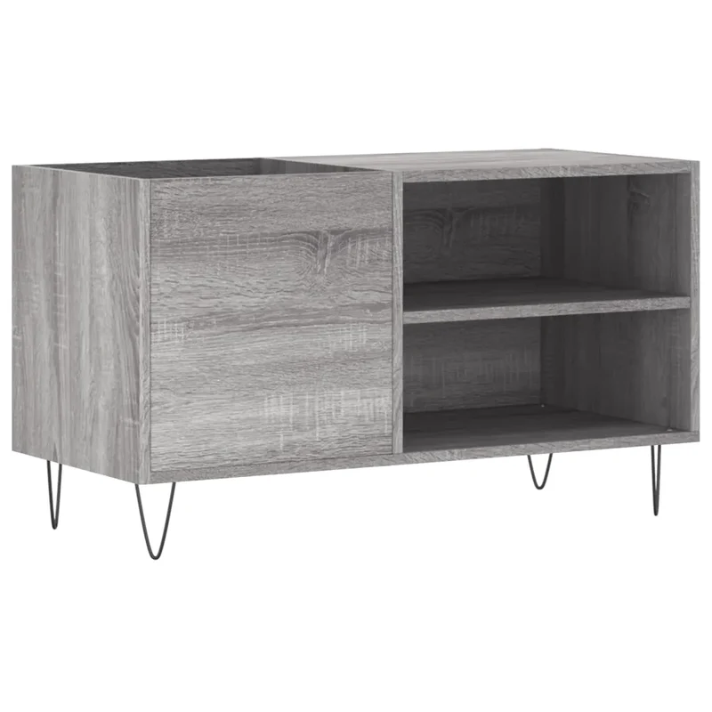 Armoire à disques pratique avec grand espace de rangement 85 x 38 x 48 cm en bois d'ingénierie sonoma gris 02_0049113