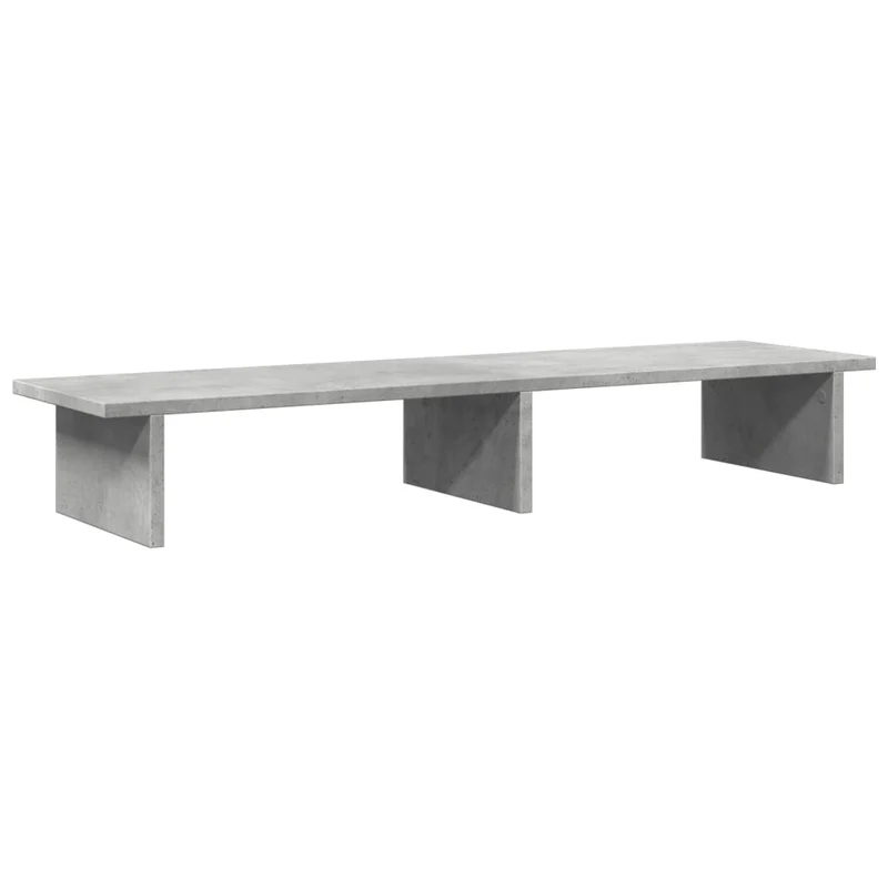 Support de moniteur table meuble bureau 100 x 27 x 15 cm bois d'ingénierie gris 02_0044842