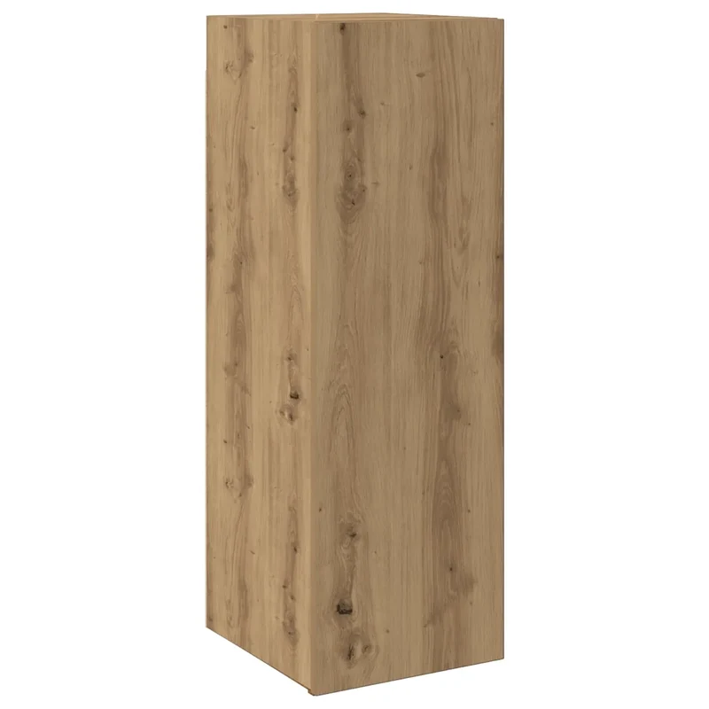 Meuble TV mural moderne rangement pratique 30,5 x 30 x 90 cm en bois d'ingénierie chêne artisanal 02_0050876