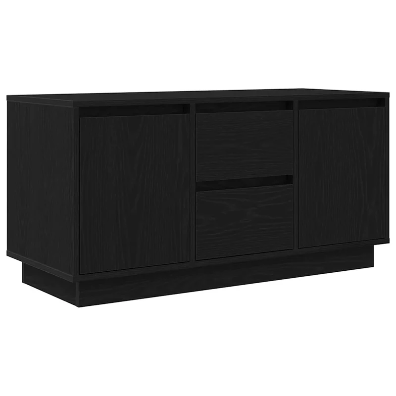 Meuble TV élégant avec lumières LED rangement 100 x 41 x 50 cm en bois d'ingénierie chêne noir 02_0051618